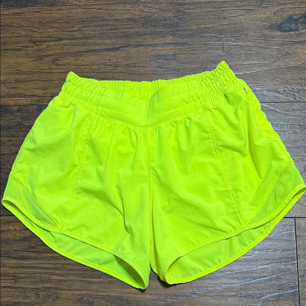 Lululemon Athletica Neon Yellow Athletic Shorts